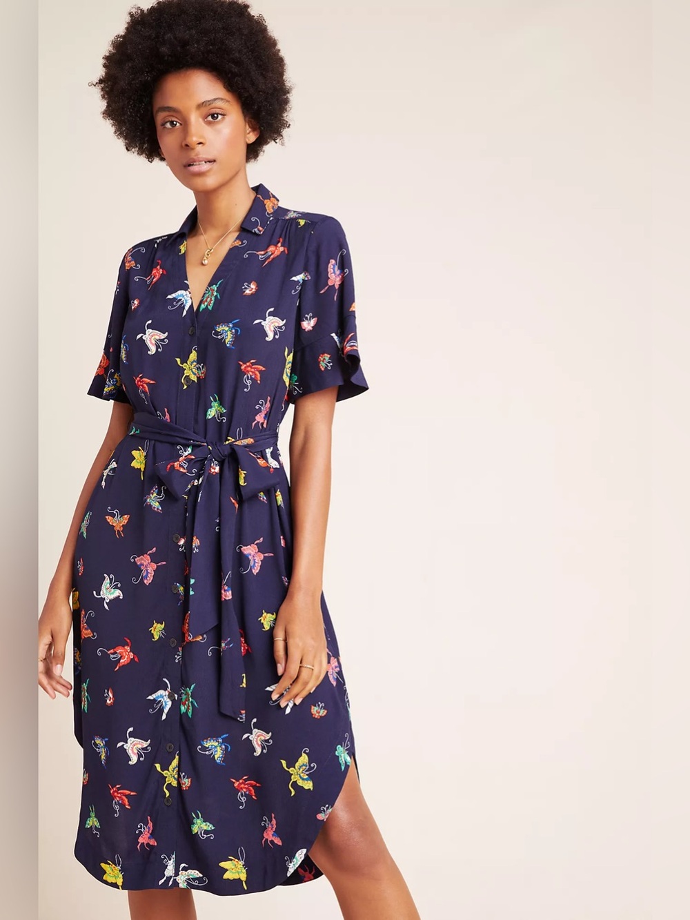 Anthropologie Maeve Flutterby Dress (No waist tie)